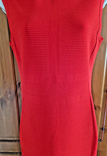 designer Karen Millen red bodycon bandage knit dress size 3 (12 UK)