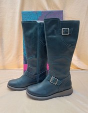 Moshulu Stargazer Dark Green Leather Knee-High Boots UK Size 6/ EU 39 New in Box