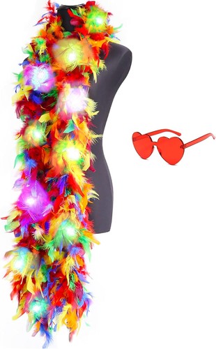 Colorful feather boas - colorful, boas,