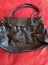 Vintage Black Leather Bucket