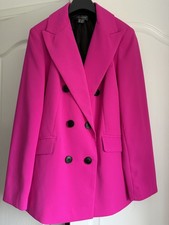 Primark Pink Jacket Blazer Black buttons sz 6 BNWoT