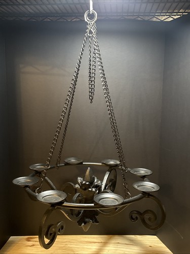 Wrought iron candle chandelier - wrought,