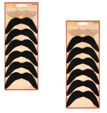 Fake Moustache Black Mexican 70's Stick on Fake Moustache Self Adhesive tash