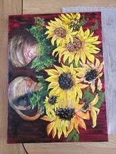 Sunflowers Painting 16×12