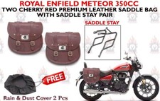 Two Leather Saddle Bag With