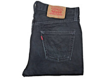LEVI'S 521 Vintage Mens Jeans W33 L30 Regular Fit Black Denim W33 L30 - LEVI 521