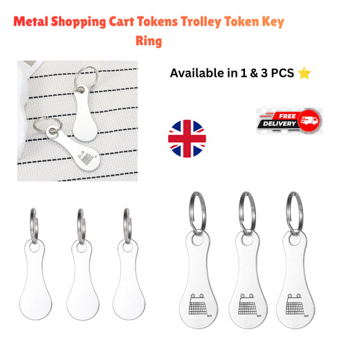 3pcs trolley coin keyring - 3pcs,