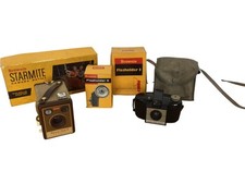 Kodak Brownie Camera Bundle Flash B 127 Starmite Outfit Flashholder 3 & 4 Case