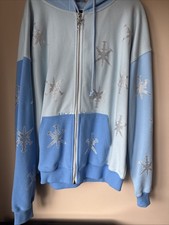 Unknown London Blue Rhinestone Hoodie Size Large Brand New Without Tags