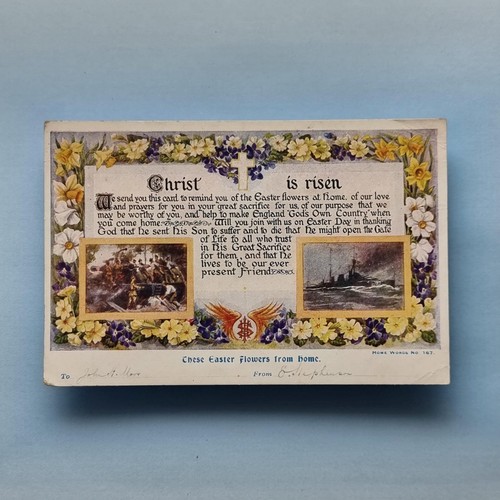Ww1 easter postcard c1917 - easter,