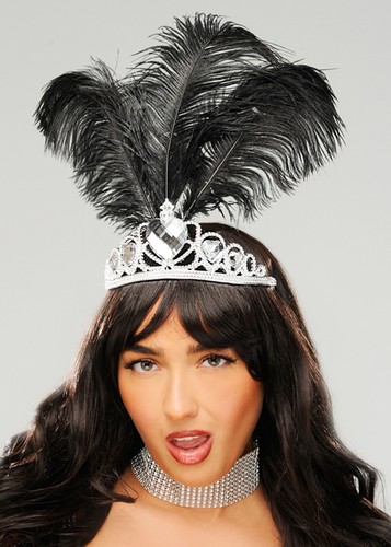 Black feather showgirl - black,