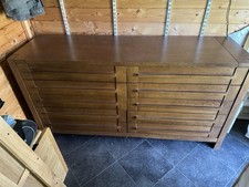 M&S Sonoma dark oak 10 Drawer Cabinet & 2 beside tables