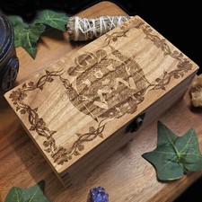 Hecate Hekate Box, Crystal Herb Tarot Box Pagan Decoration Witch Wiccan Druid