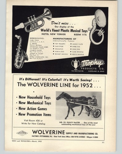 1952 paper wolverine toy - 1952,