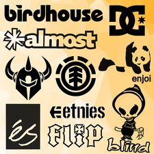 3 x Skateboard/Skating Vinyl