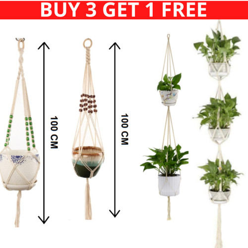 New macrame jute plant hanger - macrame,