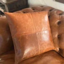 Genuine Leather Pillow Cover