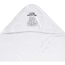 'I Love Guinea Pigs' Baby Hooded Towel (HT00036655)