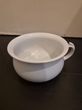 White Ceramic Chamber Pot Planter Made in England