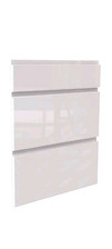 Homebase Handleless Kitchen 3 Drawer fronts 600mm - Cashmere Gloss