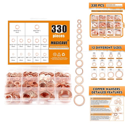 330pcs copper washers - 330pcs,