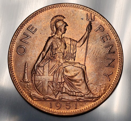 1951 great britain one penny - 1951,