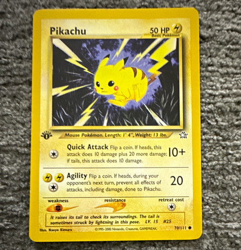 1st edition pikachu 111 - edition, neo