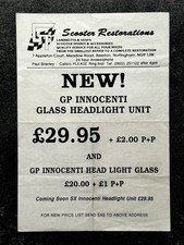 Vintage SCOOTER RESTORATIONS 1992 Lambretta GP150 Parts SPARES FLYER LI150 GP200