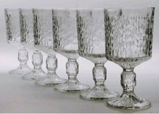 RAVENHEAD Siesta 1970s VINTAGE Set of 6 Large Wine Glasses 200ml 