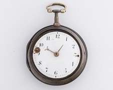 Benjamin Taylor London Verge Fusee Pocket Watch in Silver Pair Case!