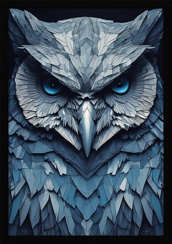Wise owl framed wall - framed,