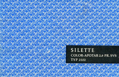 Agfa silette instruction - agfa,