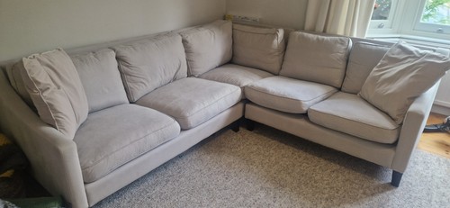 Grey fabric shaped corner - grey, l-shaped