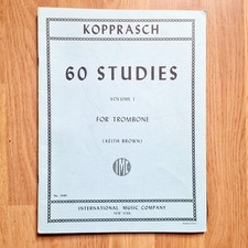 Kopprasch 60 Studies Vol 1 for Trombone sheet music - Keith Brown IMC #1544