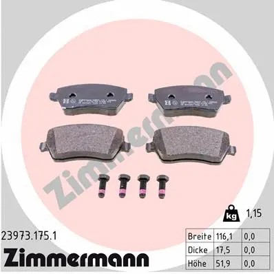Front brake pad - front,