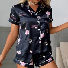 Womens Satin Pyjamas Ladies