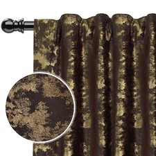 Pair Crushed Velvet Curtains