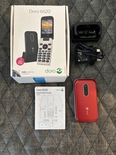 Doro 6620 Big Button Folding 2.8" Screen Unlocked Elders Phone Red & White *READ