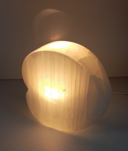 Heart shape selenite crystal - heart,
