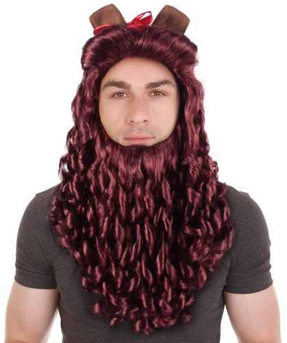 Cowardly lion wig brown mane - lion,