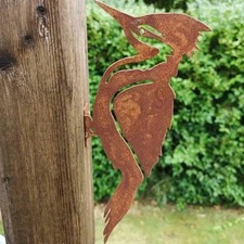 "Bird Shaped Rusty Iron Garden