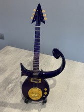 Miniature Prince Guitar - 10 inches tall - includes stand - UK stock