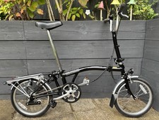 Brompton M3R + 46T folding bicycle in Gloss Black in New Time Warp Condition