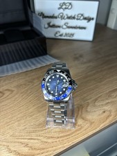 Men's 904L Batman Stainless Steel Silver with NH34 GMT Movement 40mm