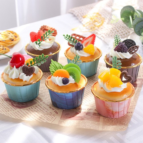 6pcs artificial fake cupcake - 6pcs,