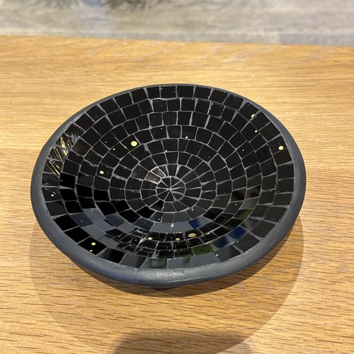 20cm black with gold round - black,