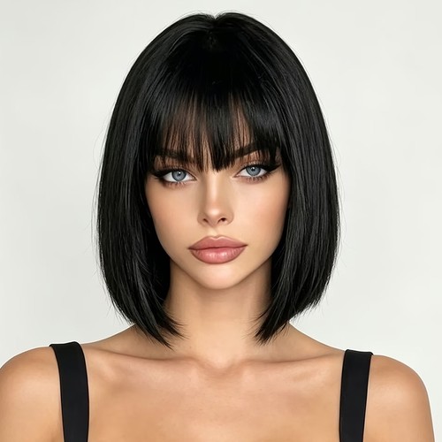 Short straight bob - straight, with