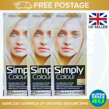 Mellor & Russell Simply Colour. 10.1-Extra Light Blonde Hair Dye Colour (3 pack)