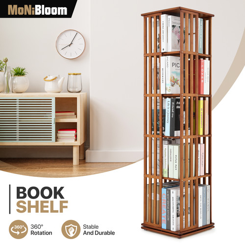 Tiers brown bamboo rotating - tiers,