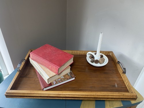 Vintage large wooden serving - vintage,